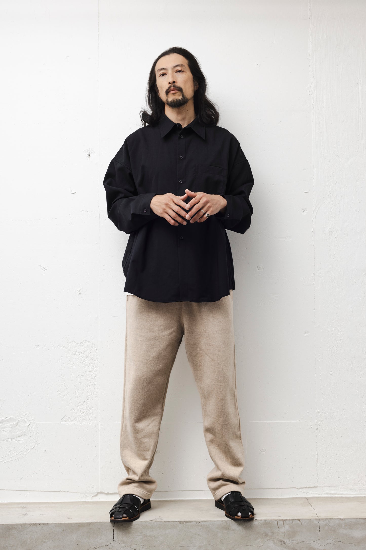 RELAXING SWKNIT PANTS / BEIGE