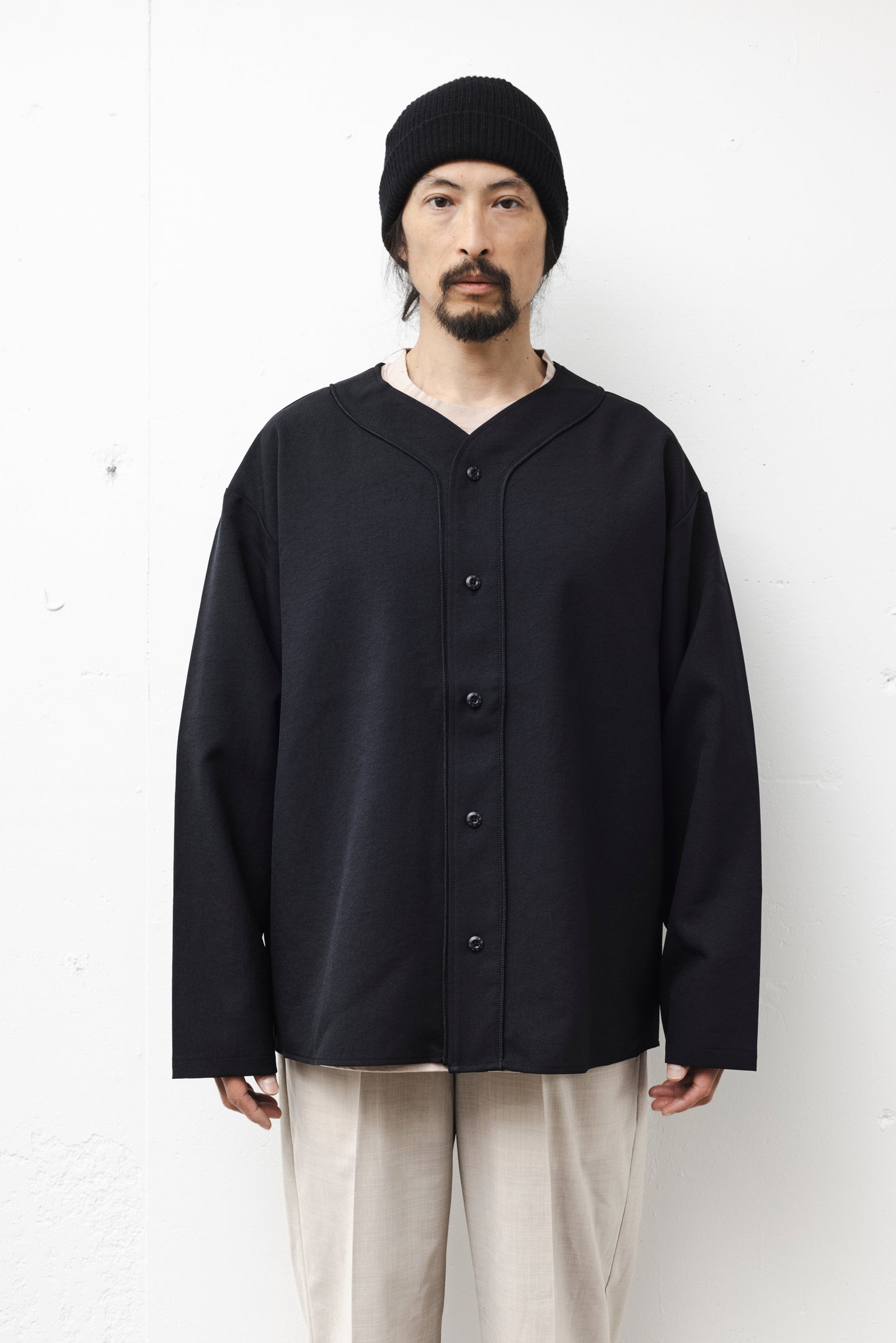 BASEBALL OVER SHIRT / BLACK