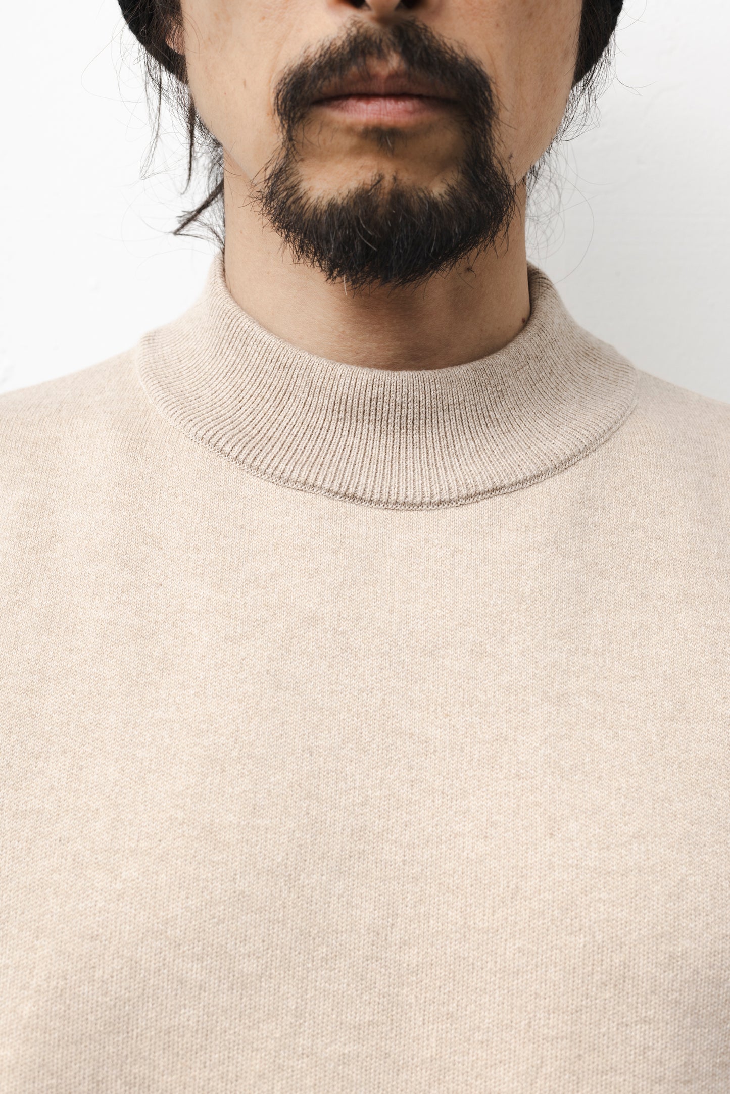 MOC NECK RELAXING SWKNIT / BEIGE