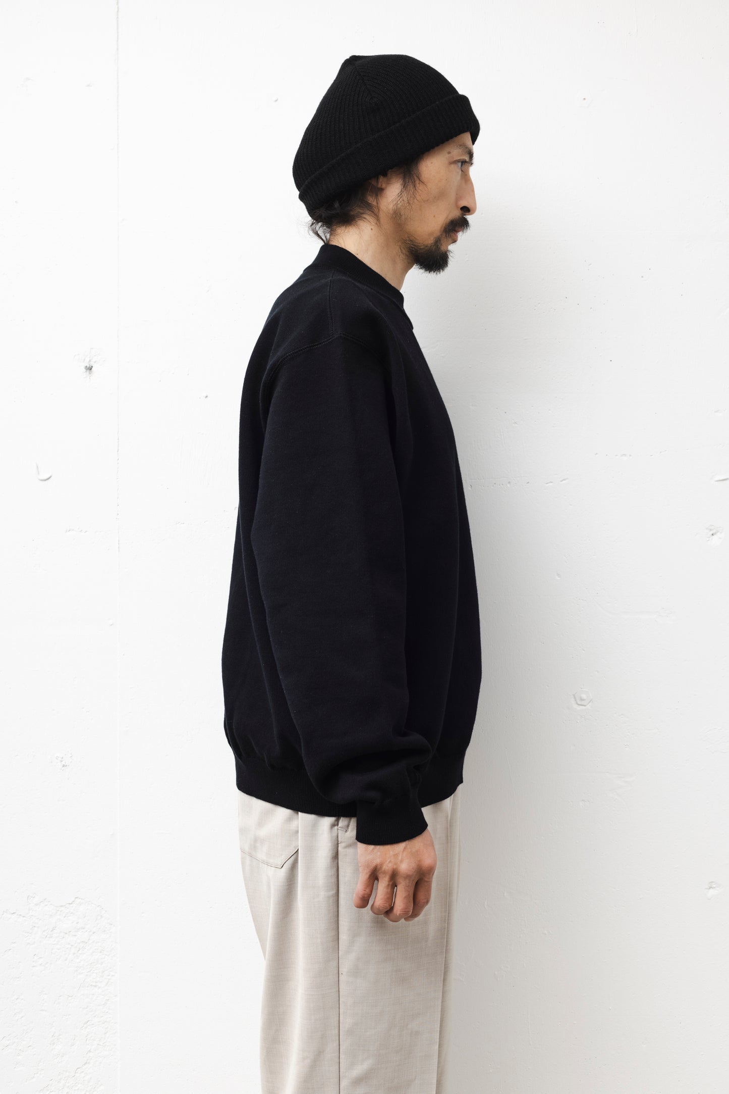 MOC NECK RELAXING SWKNIT / BLACK