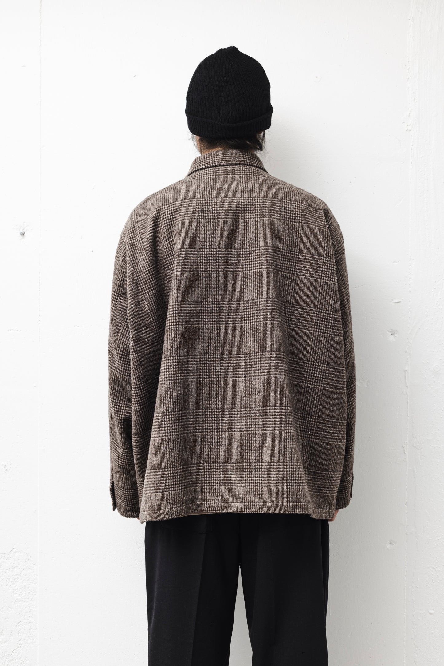 GLENURQUHART WOOL JACKET / BROWN