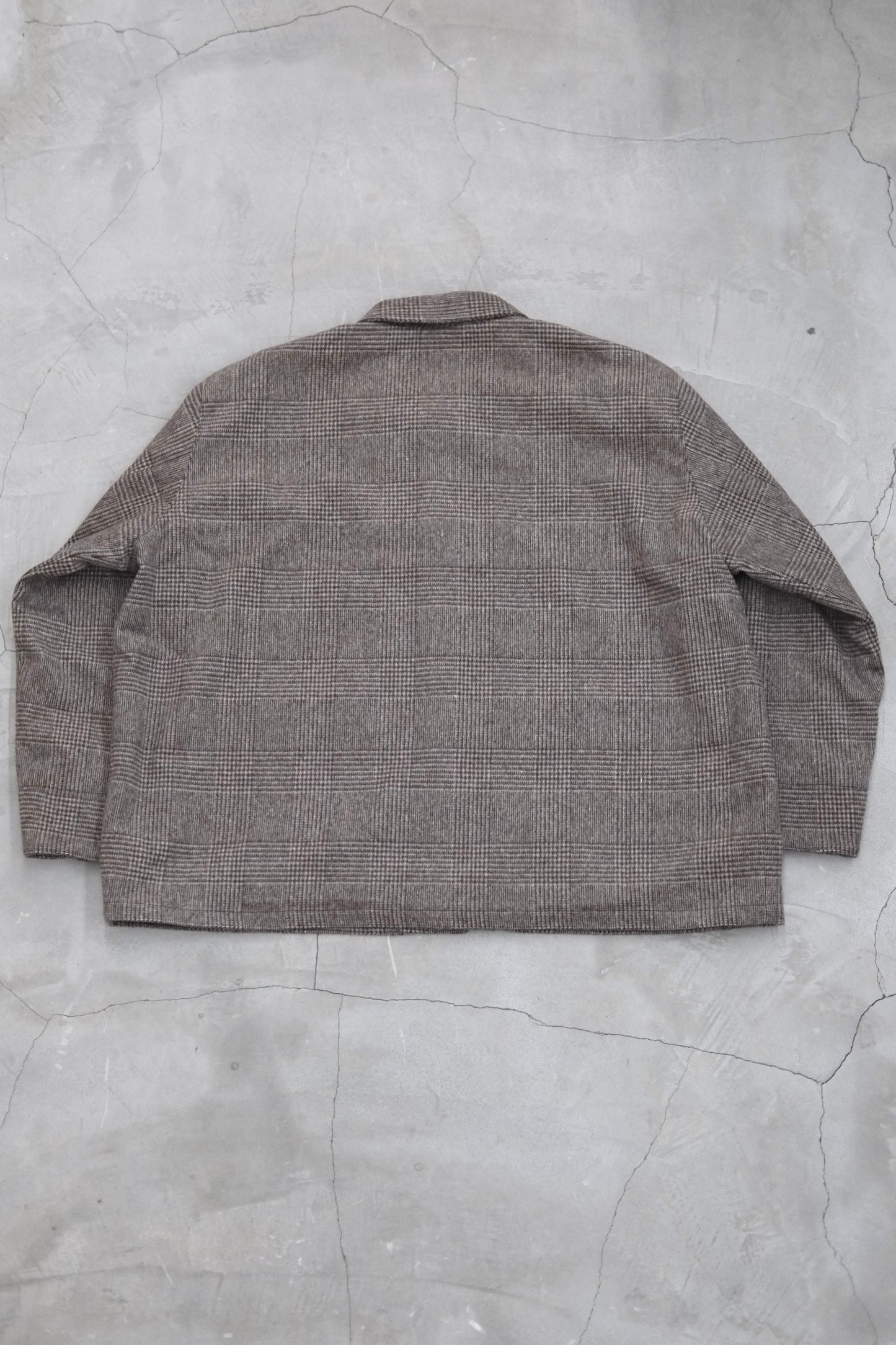 GLENURQUHART WOOL JACKET / BROWN