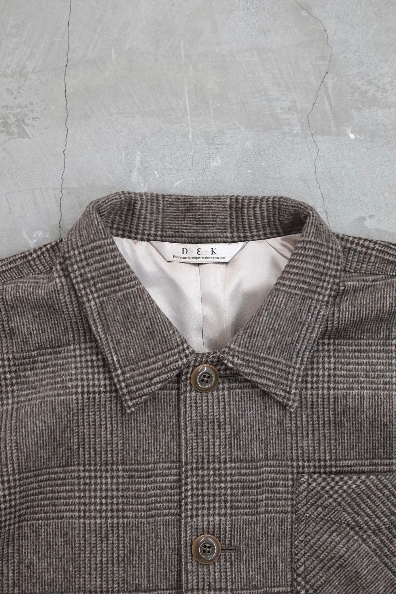 GLENURQUHART WOOL JACKET / BROWN