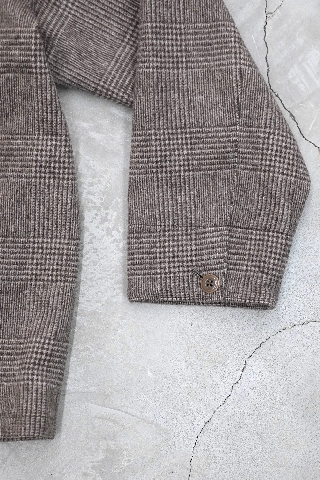 GLENURQUHART WOOL JACKET / BROWN