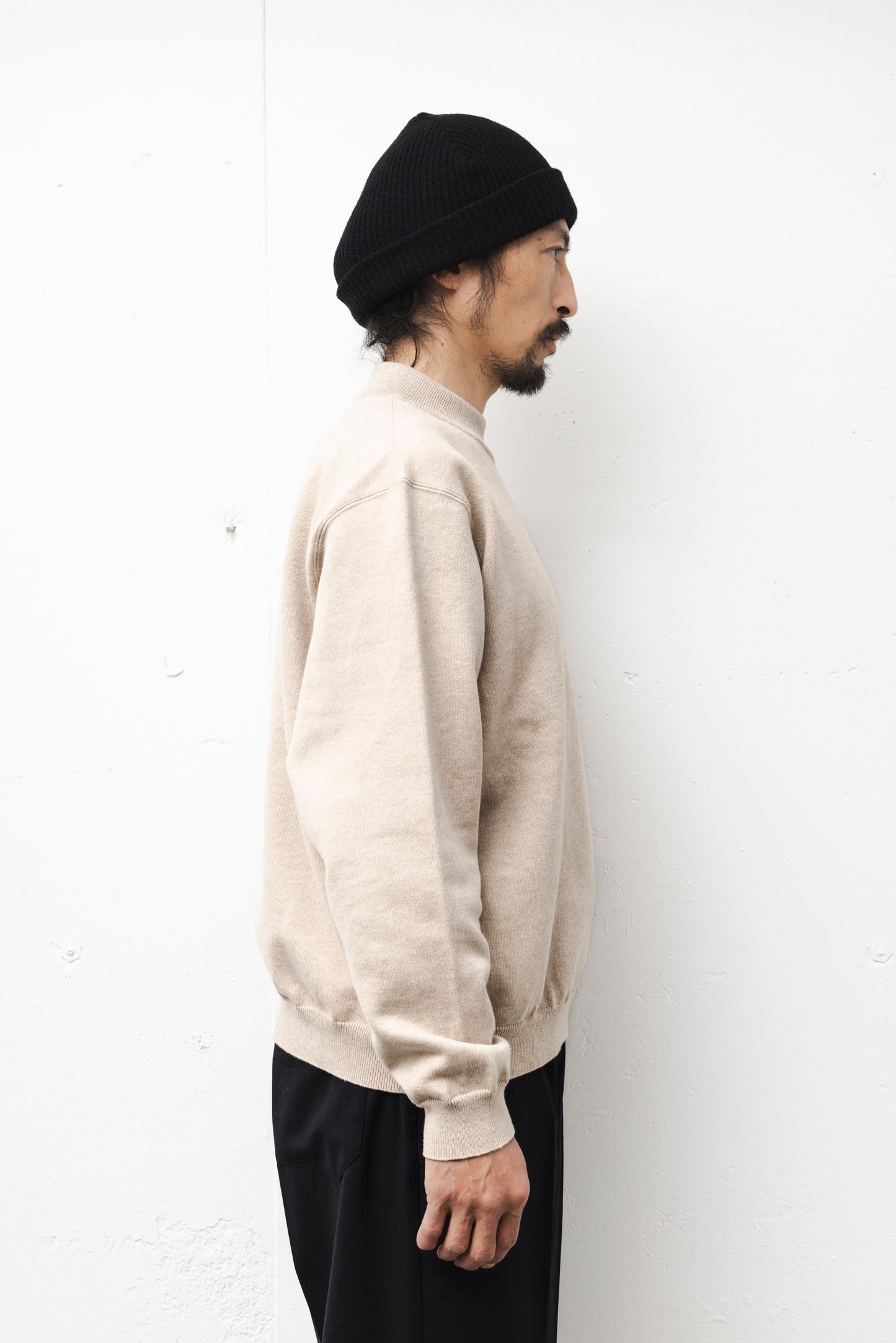 MOC NECK RELAXING SWKNIT / BEIGE