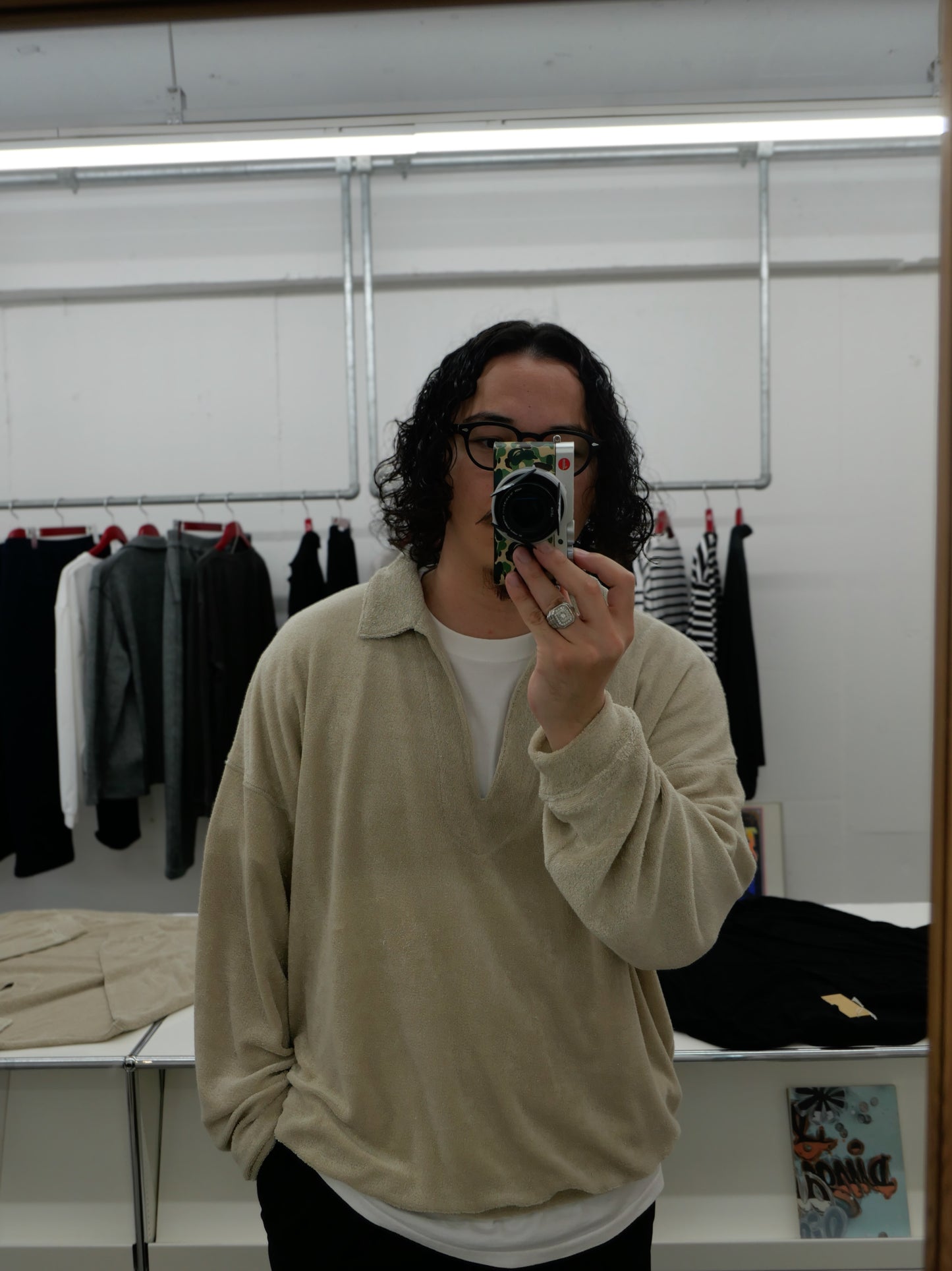 LINEN PILE SKIPPER SHIRT