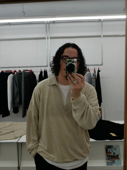 LINEN PILE SKIPPER SHIRT