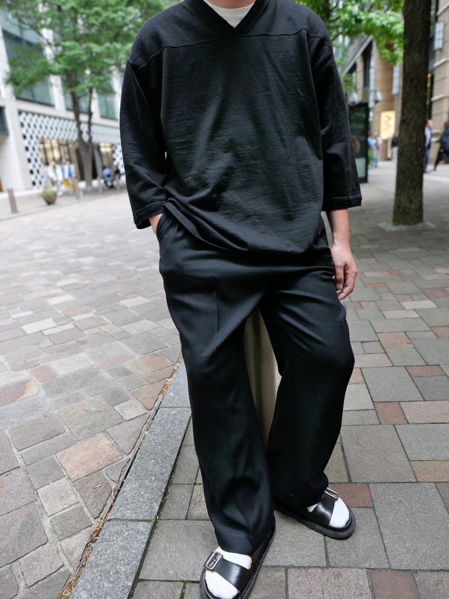 LINEN FOOTBALL TEE