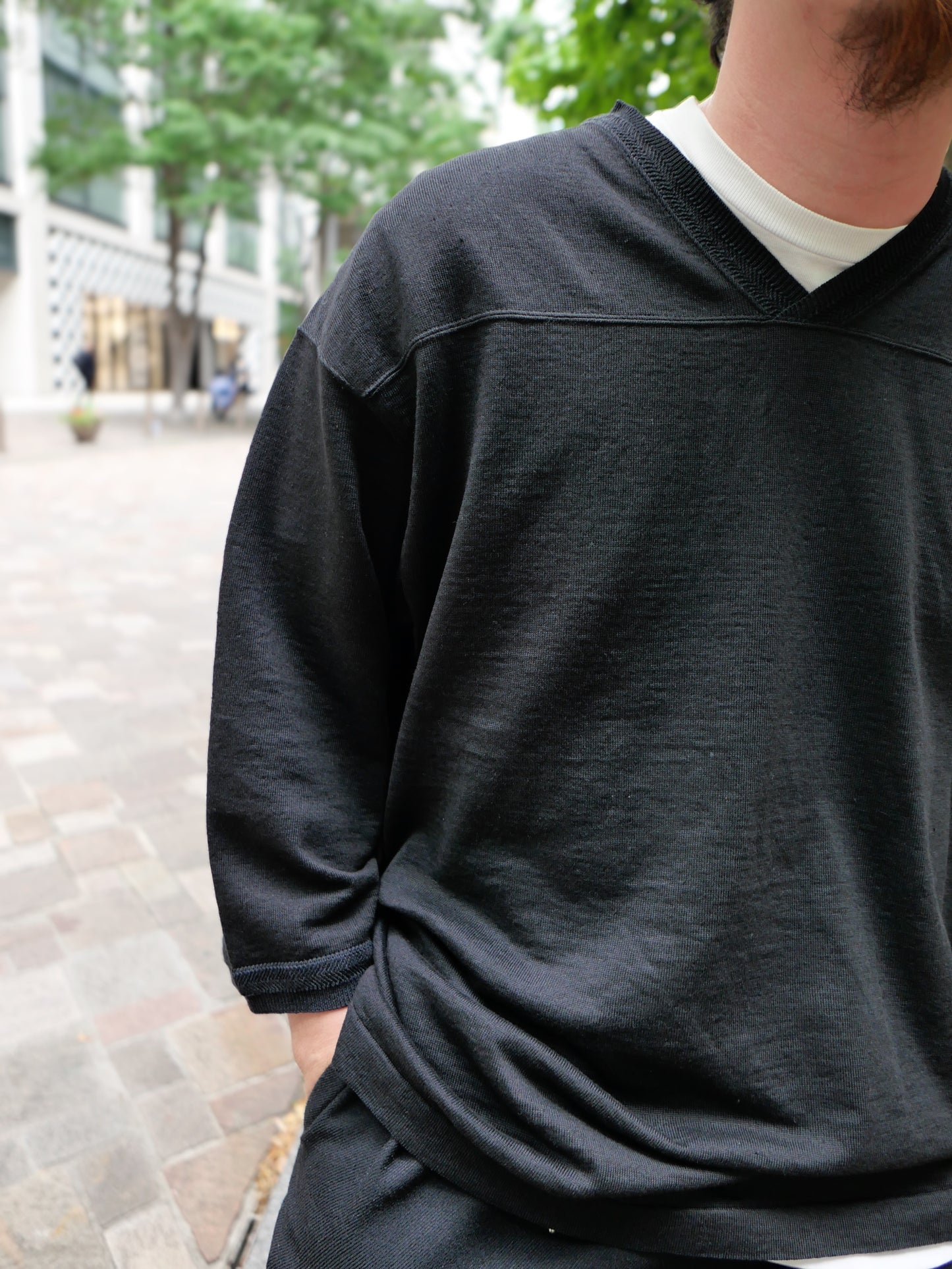 LINEN FOOTBALL TEE