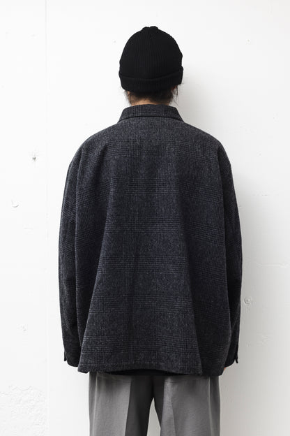GLENURQUHART WOOL JACKET / BLACK
