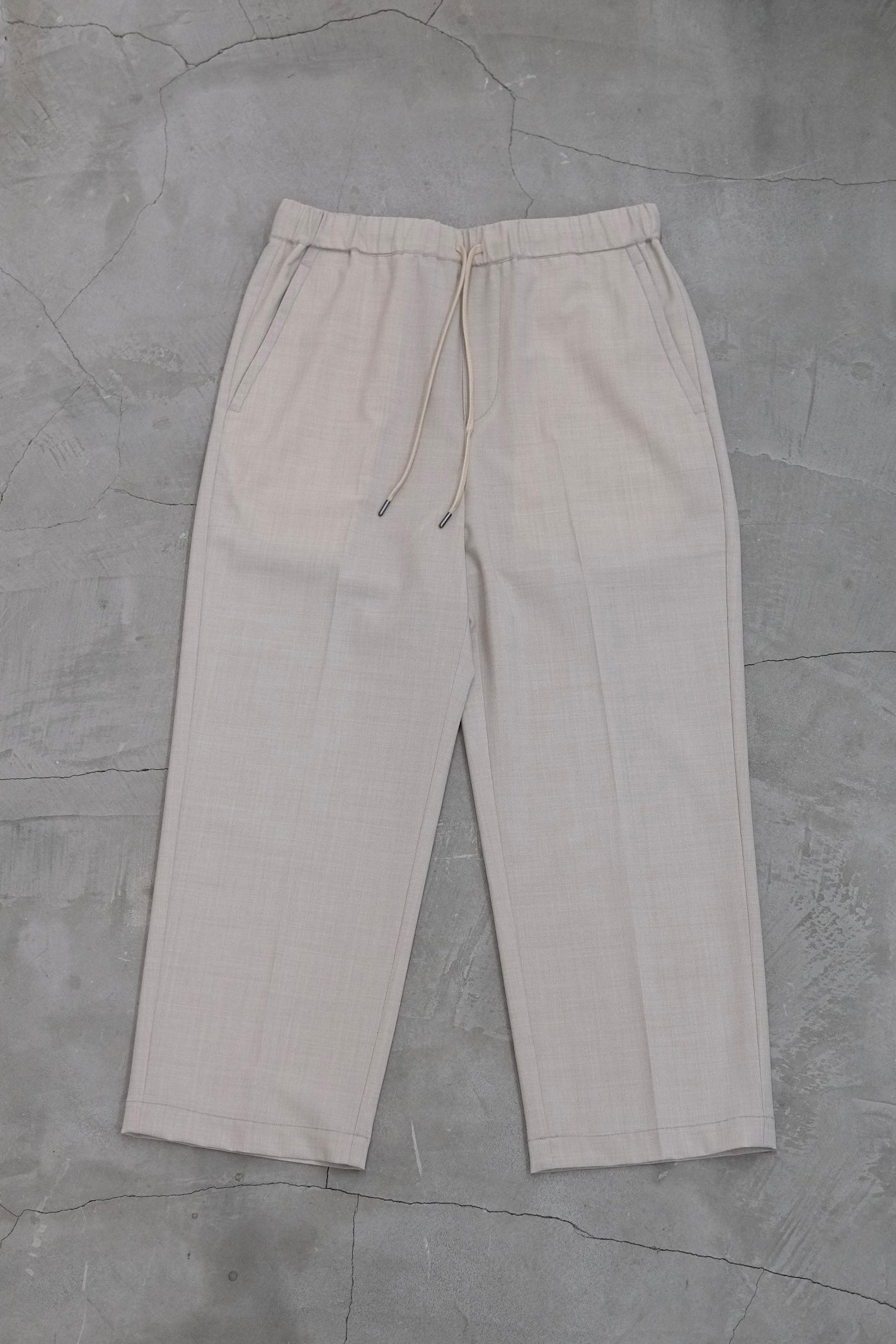 DRAWLING WIDE TROUSERS / BEIGE