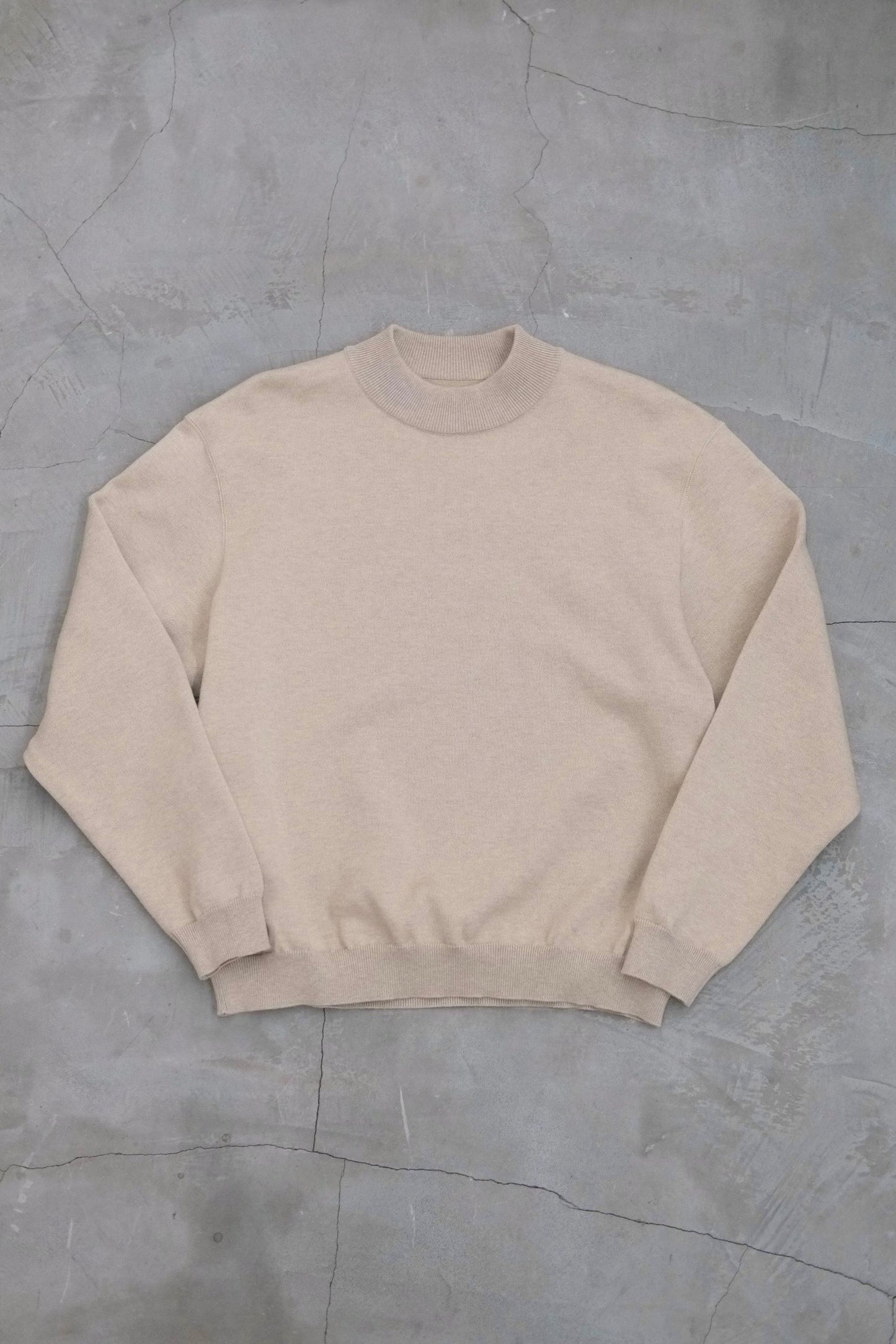 MOC NECK RELAXING SWKNIT / BEIGE