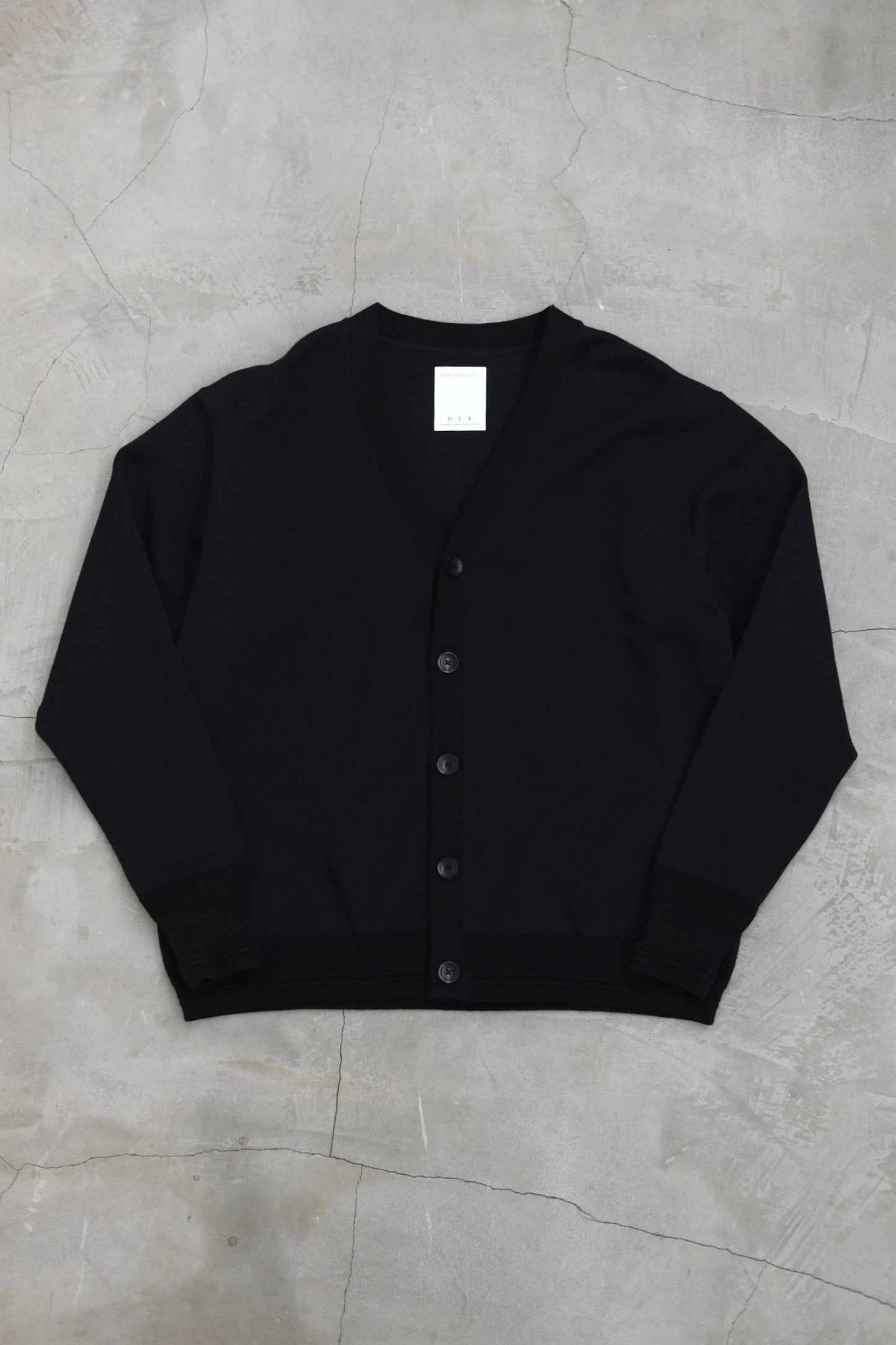 RELAXING SWKNIT CARDIGAN / BLACK