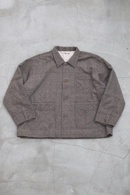 GLENURQUHART WOOL JACKET / BROWN