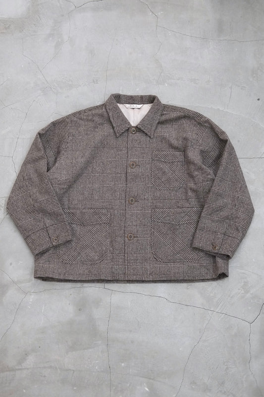 GLENURQUHART WOOL JACKET / BROWN