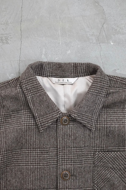 GLENURQUHART WOOL JACKET / BROWN
