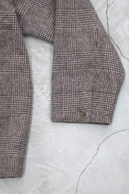 GLENURQUHART WOOL JACKET / BROWN