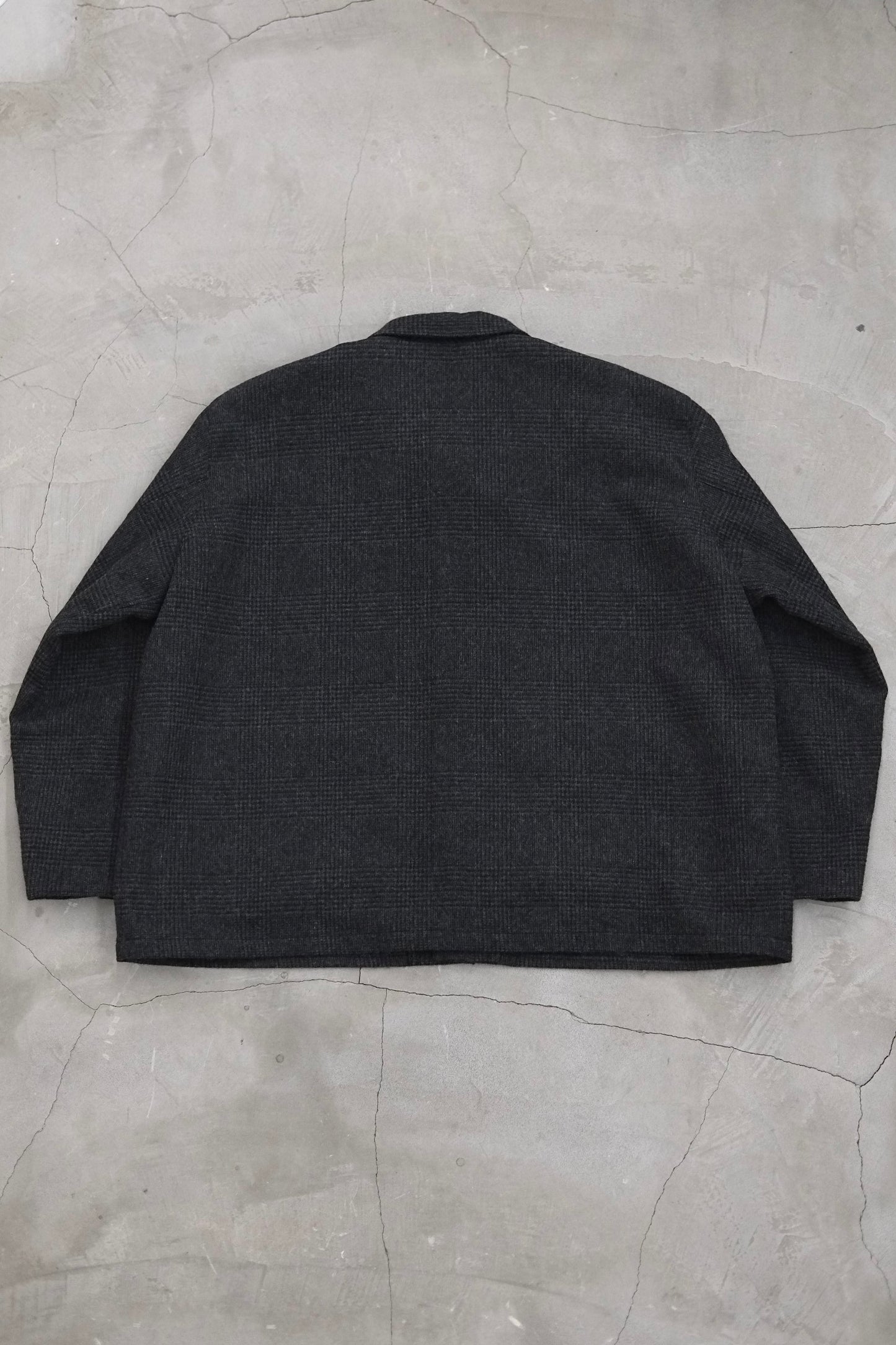 GLENURQUHART WOOL JACKET / BLACK