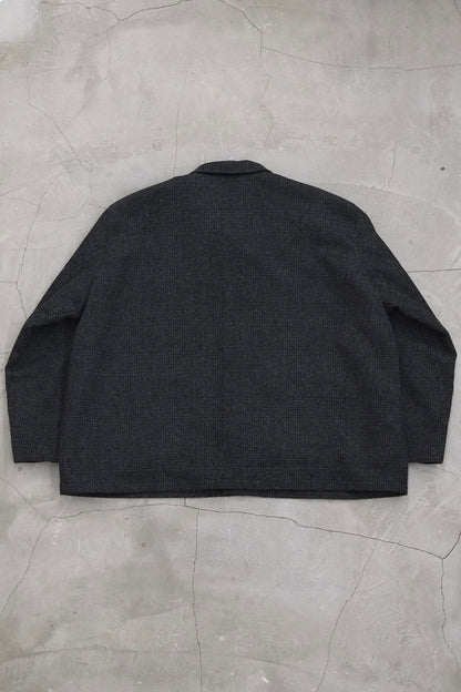 GLENURQUHART WOOL JACKET / BLACK