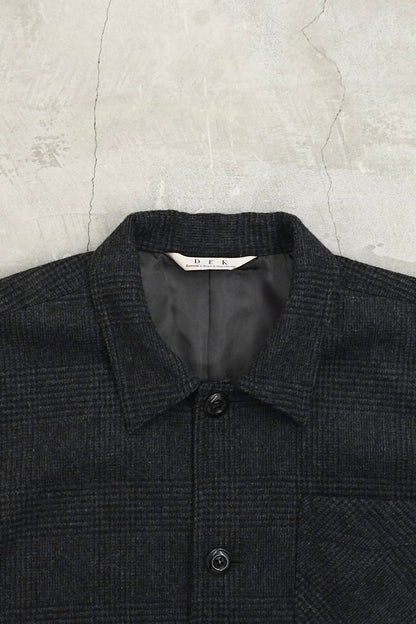 GLENURQUHART WOOL JACKET / BLACK